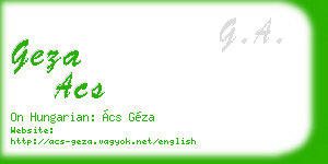 geza acs business card
