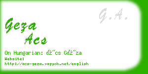 geza acs business card